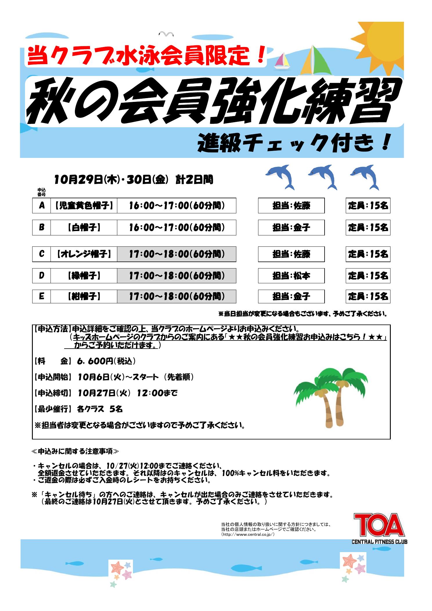 クラブからのご案内
