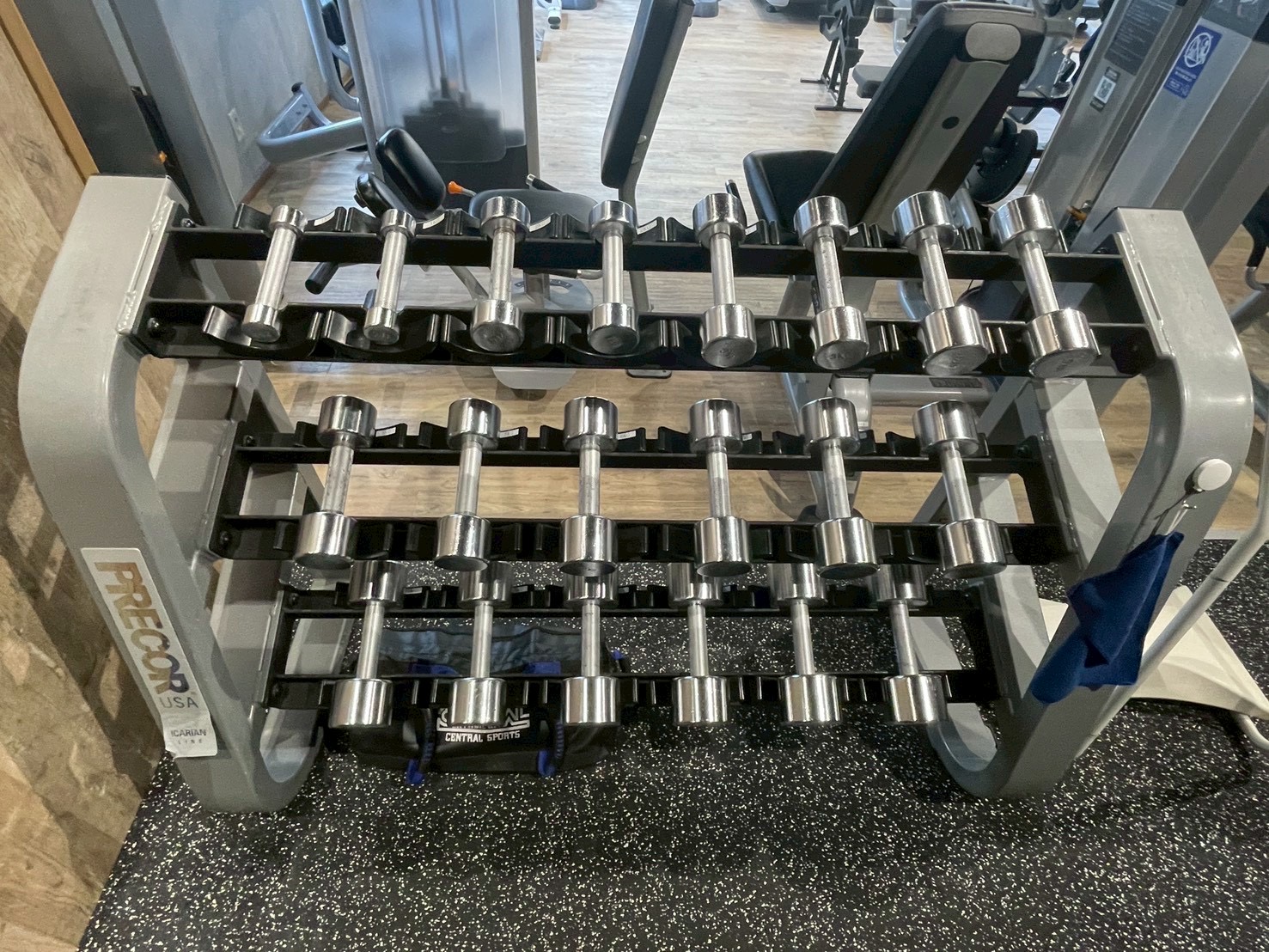 フリーウエイトエリア【ダンベル紹介】ダンベル1㎏～10㎏