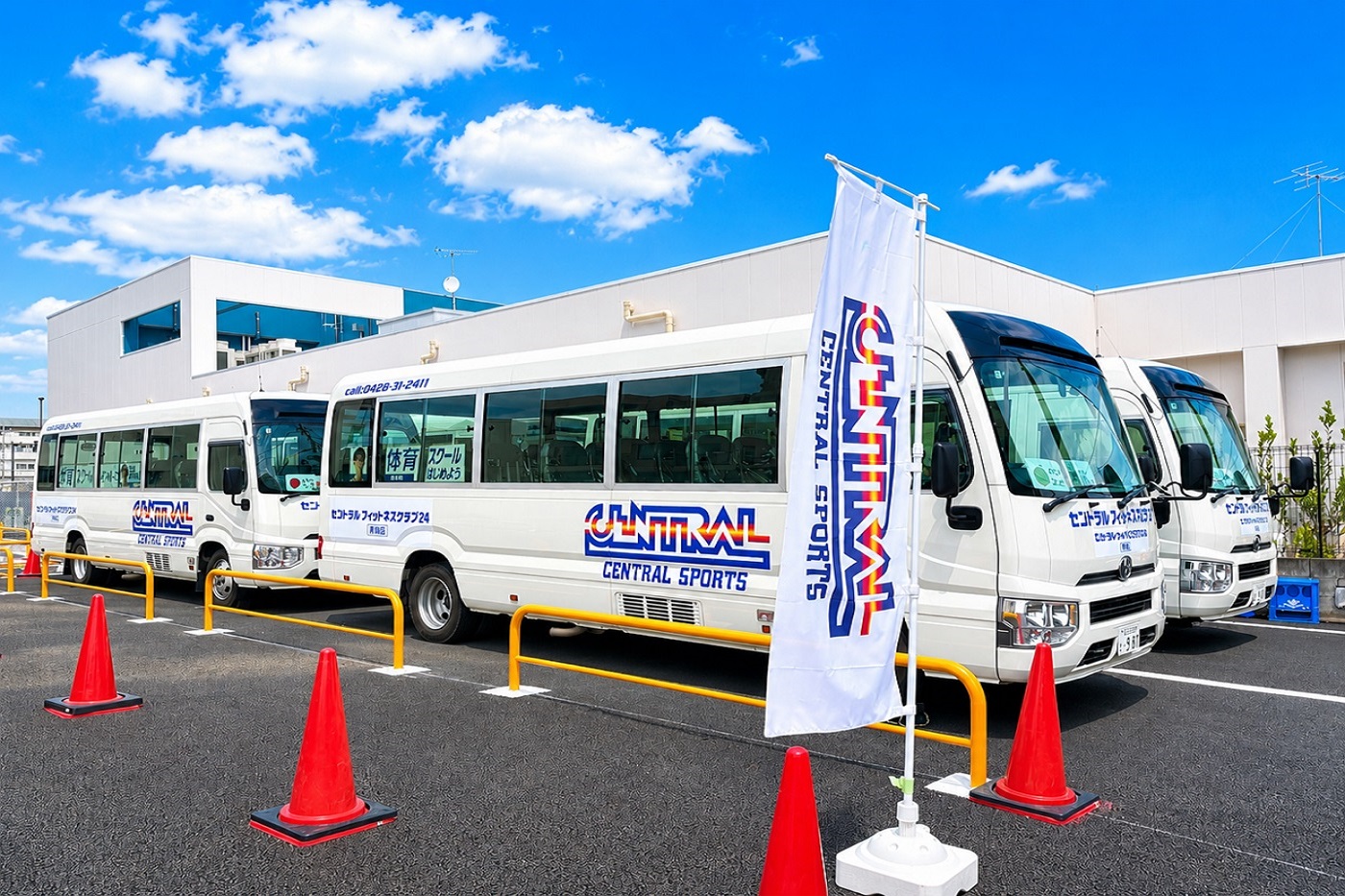 【スクールバス】キッズスクール時にセントラルバスは４台運行しております。