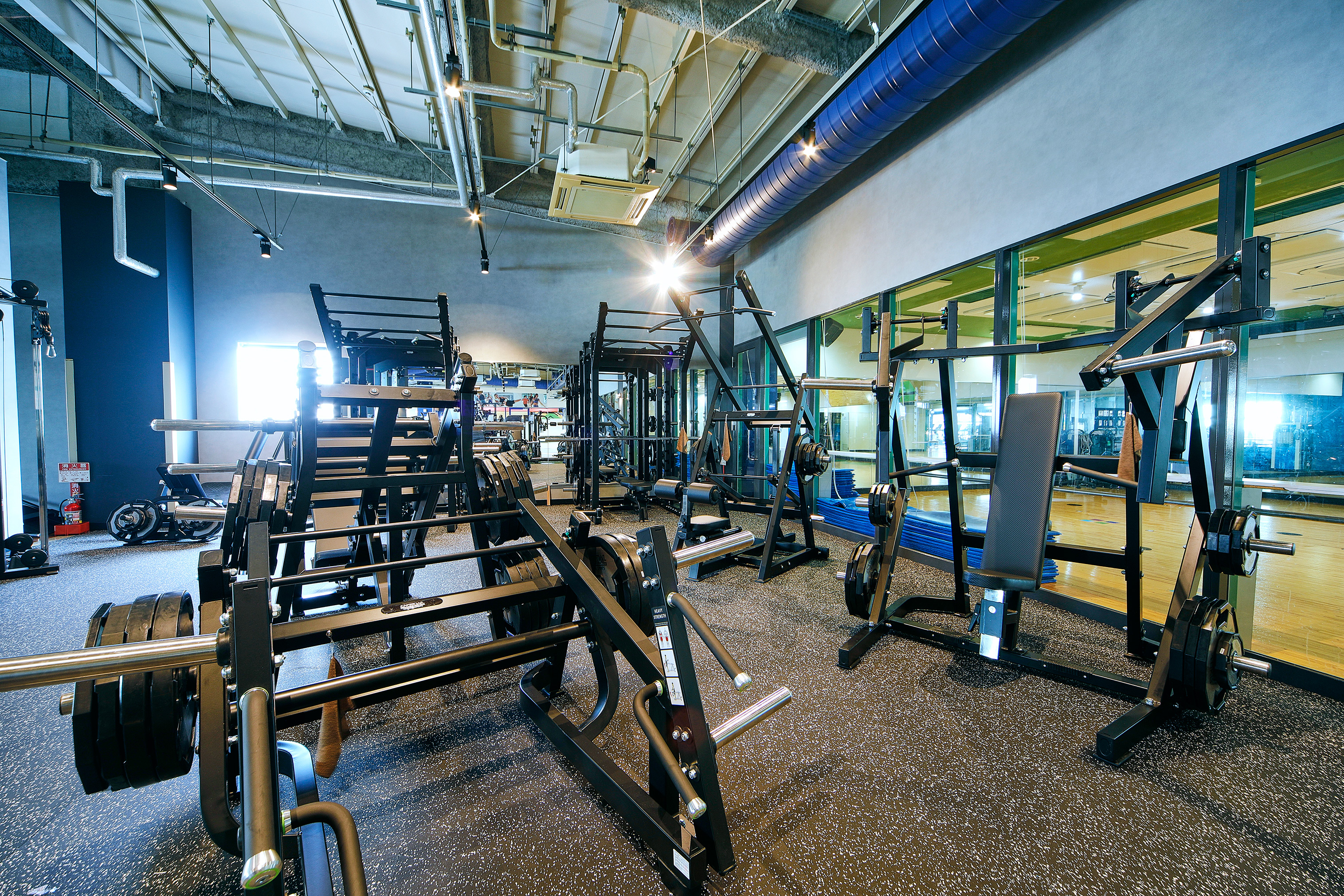 【2025年8月全面リニューアル】マシンジムエリア①プレートローディングマシン全10台！