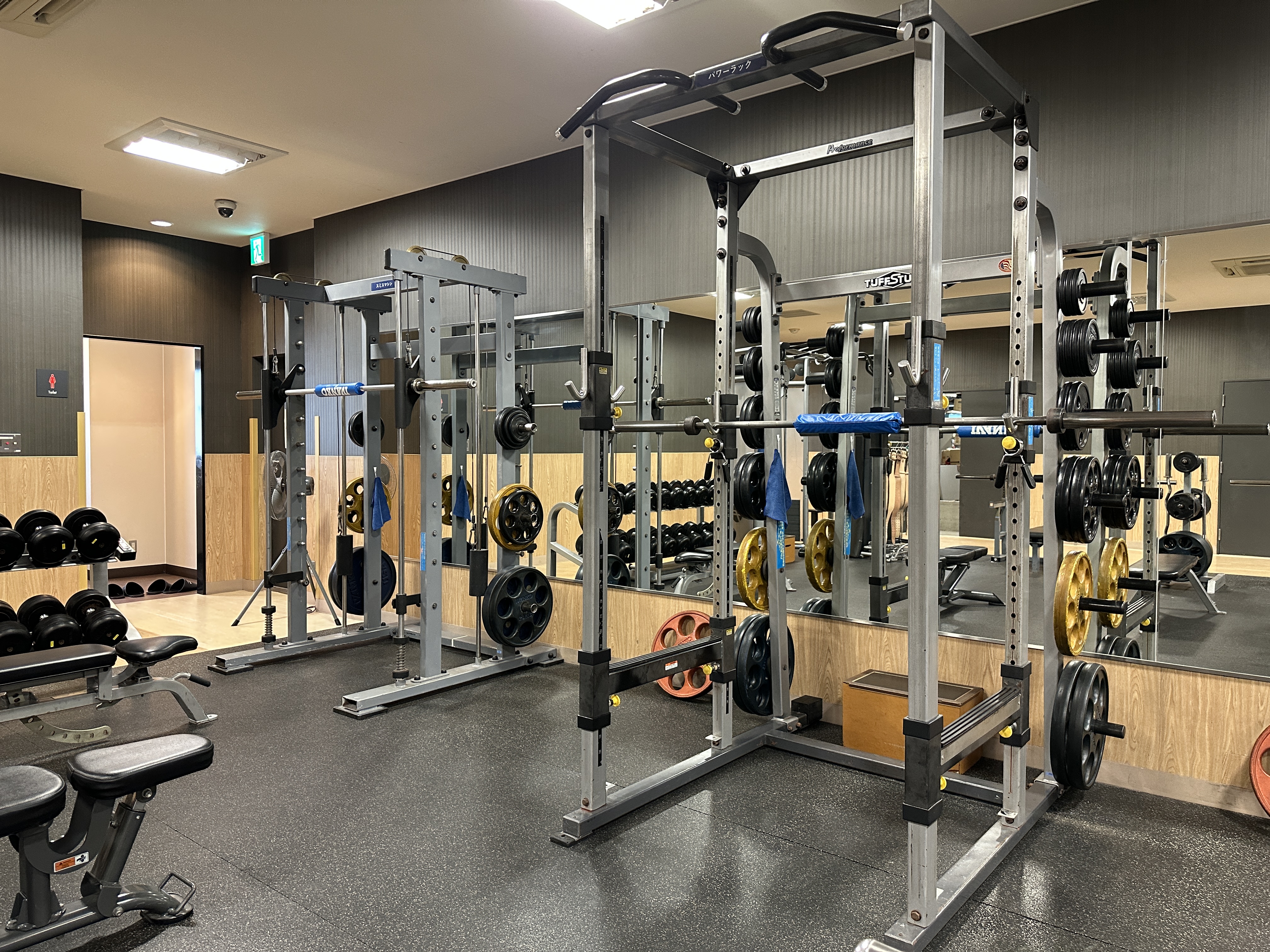 【フリーウェイトエリア】パワーラック・スミスマシン