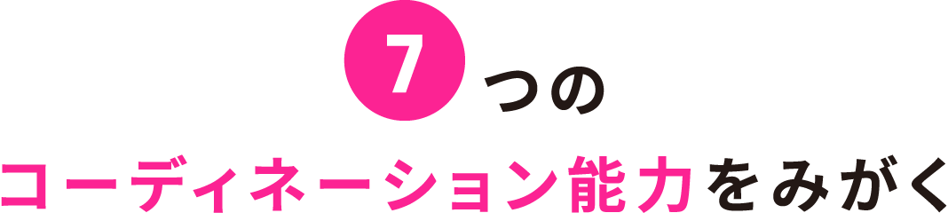 7つのコーディネーション能力をみがく