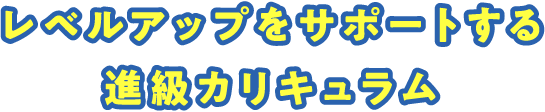 レベルアップをサポートする進級カリキュラム
