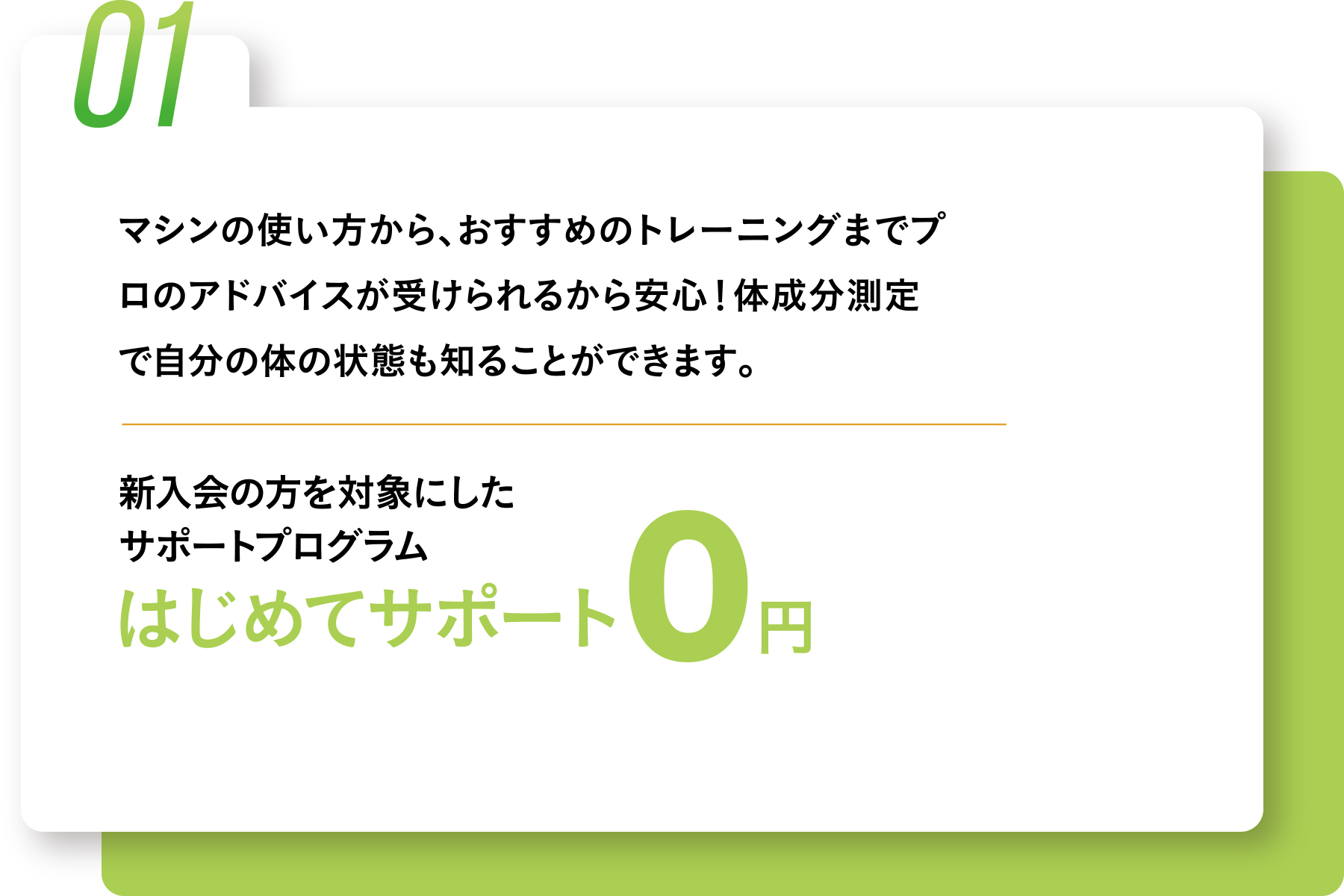 はじめてサポートが0円