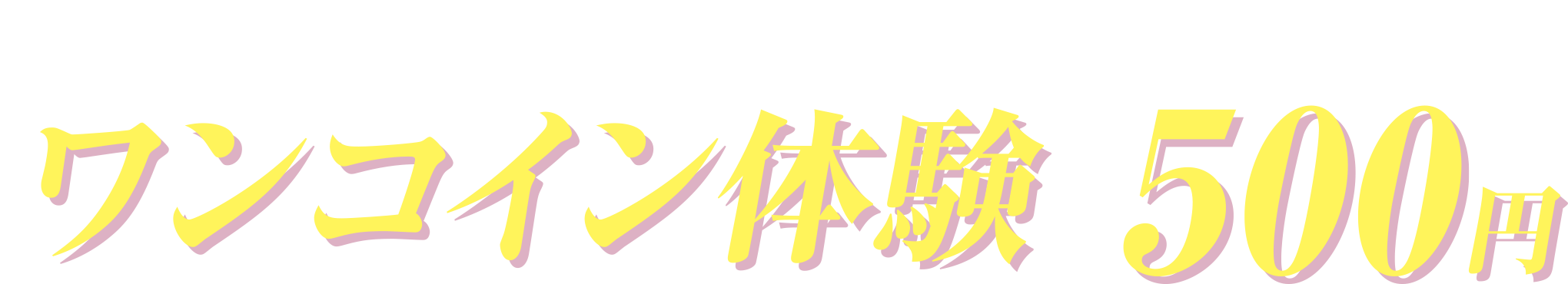 まずは体験で楽しさを実感。ワンコイン体験、体験料500円