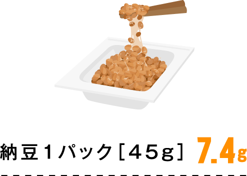 1 pack of natto [45g] 7.4g
