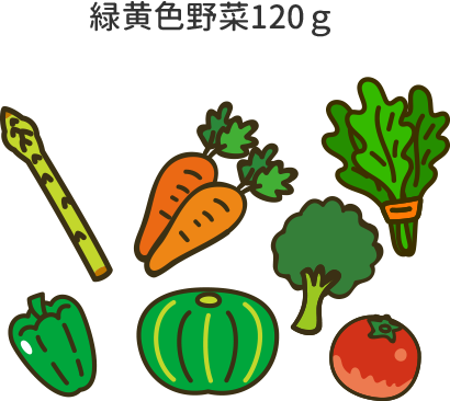 緑黄色野菜120ｇ