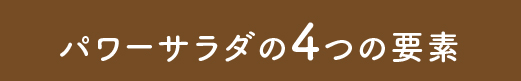 パワーサラダの4つの要素