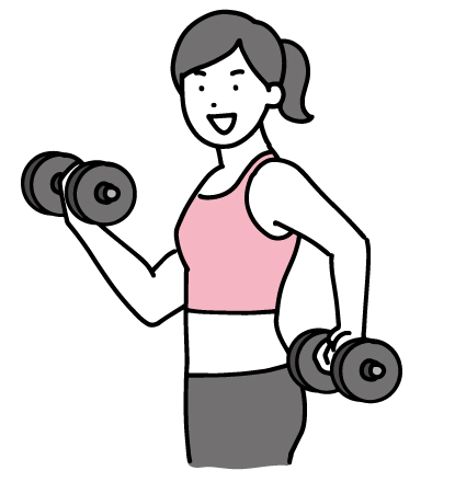 運動しているイラスト